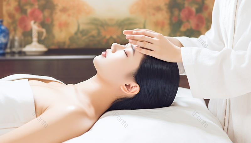 正在SPA养生的年轻美女,高清,摄影图,摄影图片,图片大全,摄影图免费下载